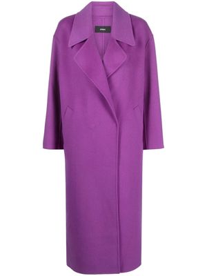 Arma double-breasted wool maxi coat - Purple