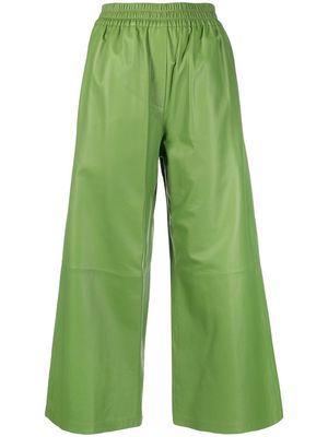 Arma elasticated-waistband cropped trousers - Green