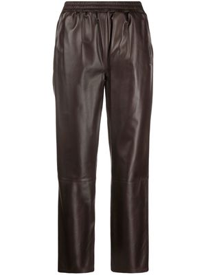 Arma elasticated-waistband straight-leg trousers - Brown