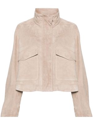 Arma Hannover suede cropped jacket - Neutrals
