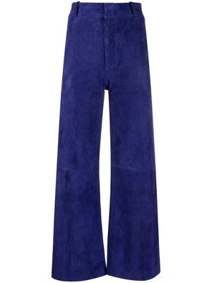 Arma high-waisted cropped trousers - Blue