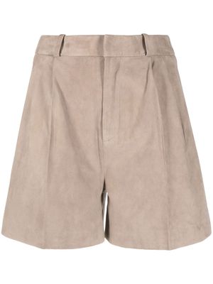 Arma high-waisted shorts - Neutrals