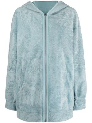Arma hooded shearling jacket - Blue