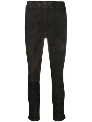 Arma Hose suede cropped trousers - Black