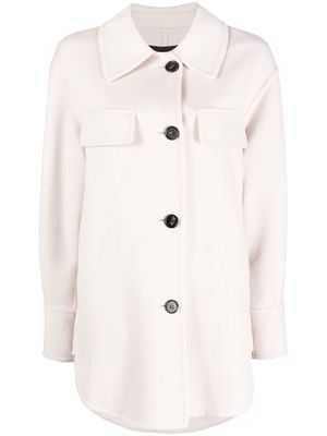 Arma Isabeau wool button-through shacket - Neutrals