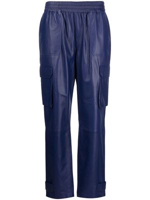 Arma leather cargo trousers - Blue