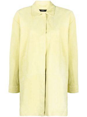 Arma leather shirt jacket - Yellow