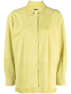 Arma long-sleeve suede shirt - Green