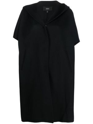 Arma oversized-cut hooded cape coat - Black