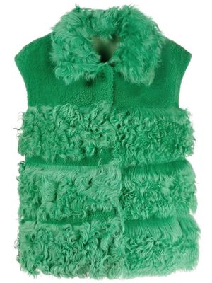 Arma reversible shearling gilet - Green