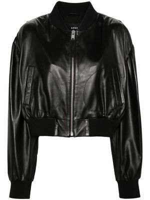 Arma Salinas leather bomber jacket - Black
