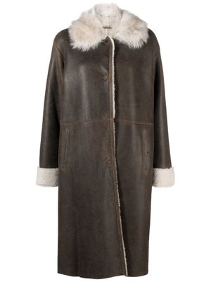 Arma Savoy leather coat - Brown