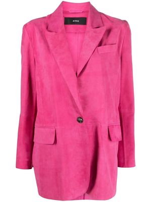 Arma single-breasted suede blazer - Pink