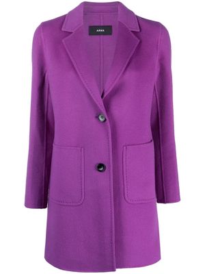 Arma single-breasted wool coat - Purple