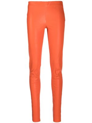Arma skinny leather pants - Orange