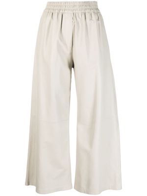 Arma slip-on leather culottes - Neutrals