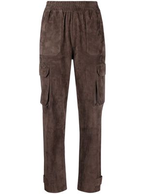 Arma straight-leg leather pants - Brown