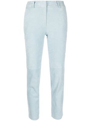 Arma tailored lambskin cropped trousers - Blue