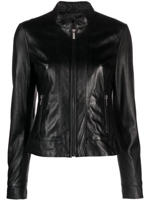 Arma Yara zip-up leather jacket - Black