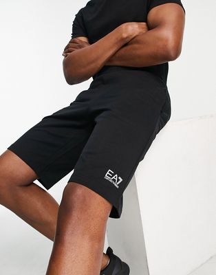 Armani EA7 core ID jersey shorts in black