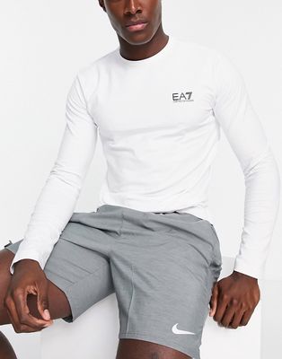 Armani EA7 long sleeve top in white