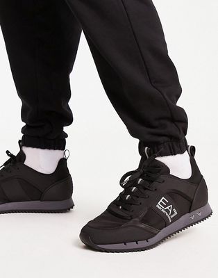 Armani EA7 side logo sneakers in gray