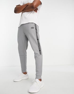 Armani EA7 small logo sweatpants in gray