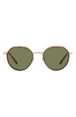 Armani Exchange 49mm Small Phantos Sunglasses in Matte Pale Gold
