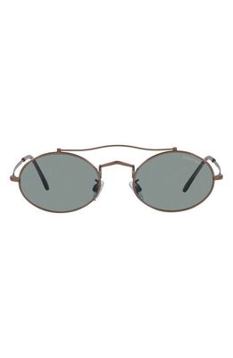 Armani Exchange 51mm Oval Sunglasses in Matte Bronze