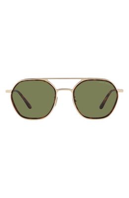 Armani Exchange 53mm Pillow Sunglasses in Matte Pale Gold