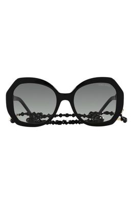 Armani Exchange 54mm Gradient Pilot Sunglasses in Black