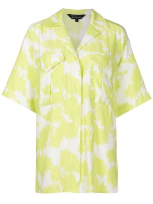 Armani Exchange abstract-print short-sleeve shirt - Green