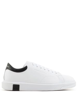 Armani Exchange Action leather sneakers - White