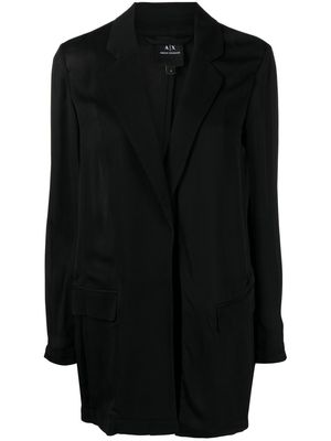 Armani Exchange asymmetric design blazer - Black