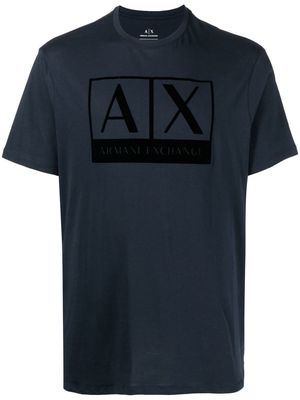 Armani Exchange AX logo-print T-shirt - Blue