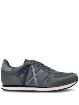 Armani Exchange AX panelled lace-up sneakers - Green