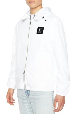 Armani Exchange Basics by Armani Hooded Jacket in White