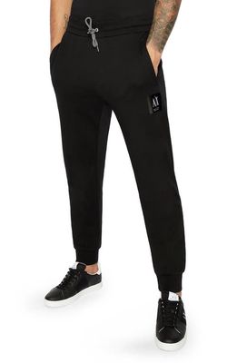 Armani Exchange Basics Organic Cotton French Terry Joggers in Black