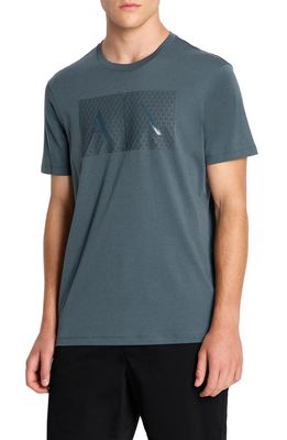 Armani Exchange Box Logo T-Shirt in Silver