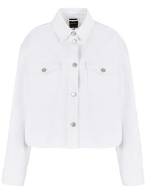 Armani Exchange button-up denim jacket - White