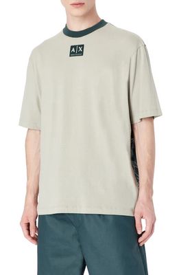 Armani Exchange Camo Colorblock T-Shirt in Green Gables