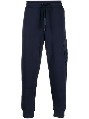 Armani Exchange cargo-pocket cotton blend track pants - Blue