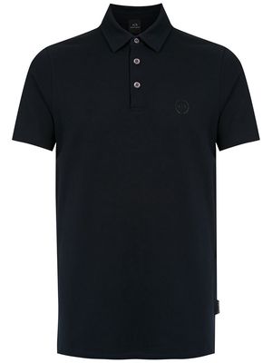 Armani Exchange chest-logo slim-fit polo shirt - Blue
