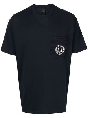 Armani Exchange chest zip-pocket T-shirt - Blue