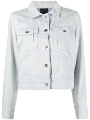 Armani Exchange classic collar denim jacket - Blue