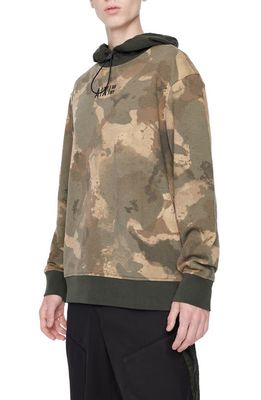 Armani Exchange Colorblock Camouflage Hoodie Sweatshirt in Multi