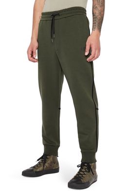 Armani Exchange Cotton Blend Joggers in Solid Medium Green