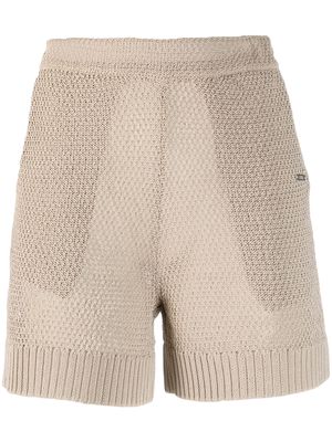 Armani Exchange cotton-blend knitted shorts - Green