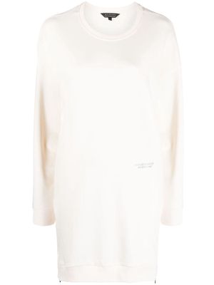 Armani Exchange cotton-blend sweatshirt dress - Neutrals