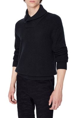 Armani Exchange Cowl Neck Sweater in Solid Blue Navy